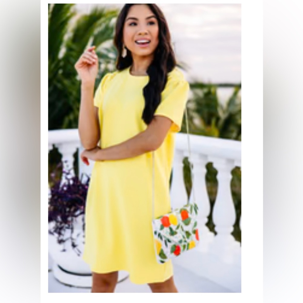 Yellow Short Sleeve Mini Dress (Women’s)